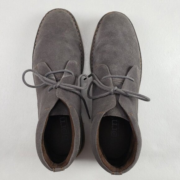 Born Sampson Suede Chukka Boot Mens 11 Gray Lace Up Comfort Ankle Shoe - Picture 5 of 11